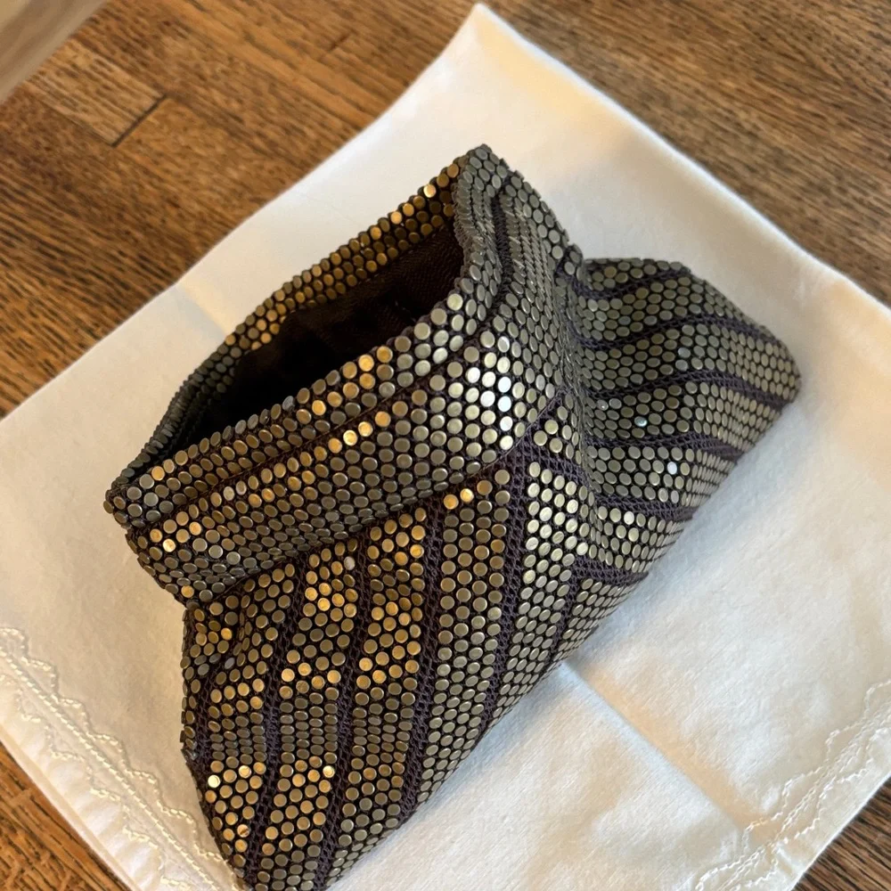Vintage ( 1940’s?) Elegant Gold Beaded Clutch Purse. Stunning!